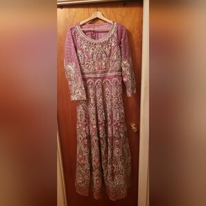 Wedding Dress Embellished Long Sleeve Dress Pakistani Indian Asian Pretty No Tag